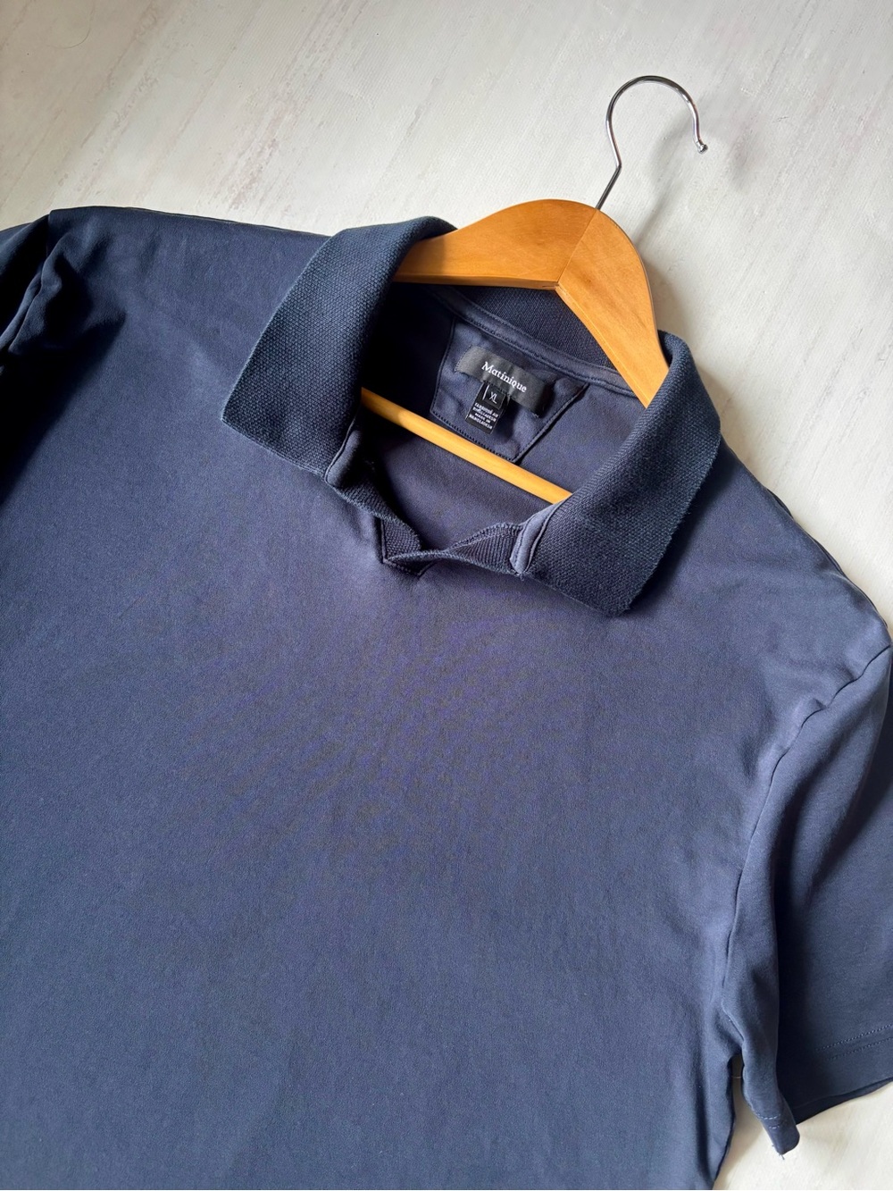 Matinique Men's Navy Classic Cotton Polo Size XL Fits Like a Medium Great Cond